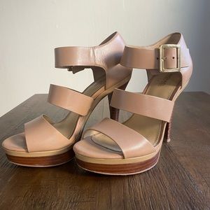 Nude Michael Kors Platform Heels